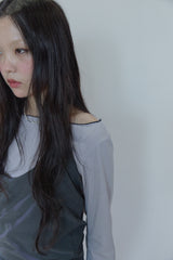 アップセットツーウェイホルターネックワンピースTシャツ(2color)