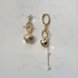 ハートアンドチェーンピアス / Heart and Chain Piercing - Gold Color