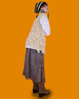 grunge layered open cardigan (2 color) (6680315363446)