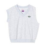 UNBALANCED SWEATER VEST_WHITE MELANGE (6690084814966)