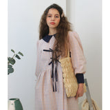 Wave smocking bag Ⅱ (light yellow) (6657234206838)