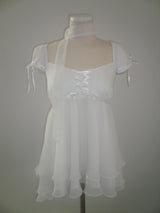 snow lace up blouse