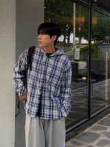 Avant-check hooded shirt  3C