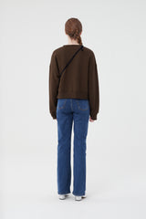 ミドルチェリーハーフスウェットシャツ／MIDDLE CHERRY HALF SWEATSHIRT [BROWN]