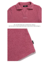 テリー Vネック カラー クロップ T /  CHARMS TERRY V-NECK COLLAR CROP T PK
