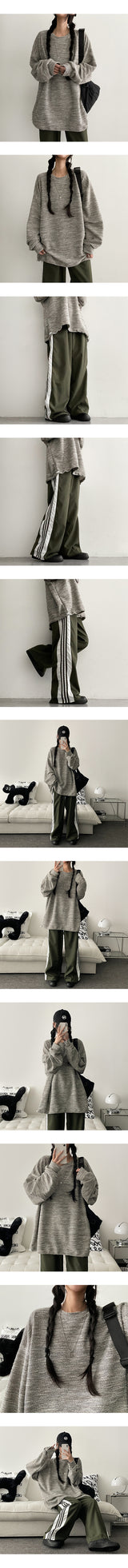 Lar Banding Track Line Wide Pants