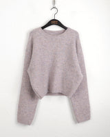 [Wool 10]ポニョマルチミックスラウンド長袖ニット