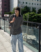 ツーストライプカラー半袖Tシャツ