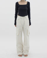 カーゴジッパーポイントパンツ / Cargo Zipper Point Pants (3color)