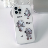 ハイブサマーホワイトキャットフォーンケース / Hive Summer white Cat Phone Case