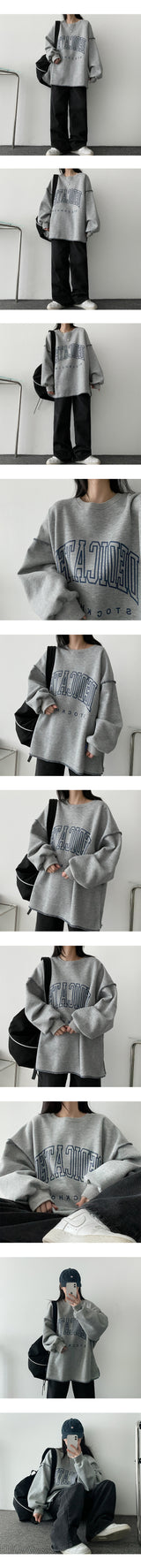 [Fleece] Destroyed Slit Sweatshirt