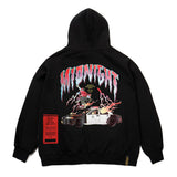 マップオーバーサイズヘビーフーディ/MUP OVERSIZED HEAVY SWEAT HOODIE MELANGE / BLACK