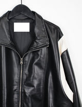カラー マッチング レザージャケット / color matching leather jacket