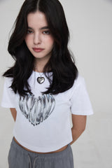 クロームハートクロップTシャツ / CHROME HEART CROP T-SHIRT WHITE