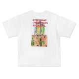 Stacked Baggage Short Sleeve T-Shirt - WHITE (6675677413494)