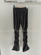 ベルベットピンタックシャーリングブーツカットパンツ