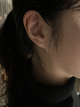 (silver925) Ribbon earrings