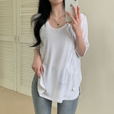 UネックレイヤードインナーTシャツ
