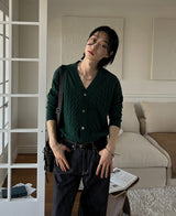 ルークケーブルカーディガン / Ruke cable cardigan (5 color)