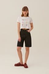 チェリーブラー半袖Tシャツ／CHERRY BLUR SHORT SLEEVE T-SHIRT [WHITE]