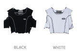 ショルダーウォーマークロップTシャツ / TOP(8994) Shoulder Warmer Crop Tee