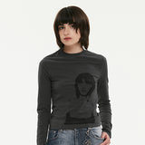 キルシーシネマグラフィックロングTシャル／KIRSH CINEMA GRAPHIC LONG SLEEVE T-SHIRT [CHARCOAL]