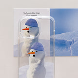 Picky snowman jelly hard case (clear)