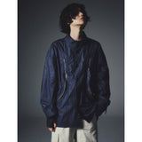 レクシオンカーブドジップオーバーシャツ / REXION CURVED ZIP-OVER SHIRT_NV