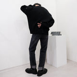 SK オーバサイズフィットショルダーボタンニット/SK Oversized Fit Shoulder Button Knitwear (4 colors)
