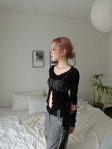 eyelet bustier cd - black