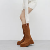 Sophie Velvet Square Long Boots