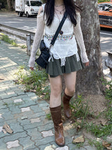 エスニックビンテージニーズニットスリーブレス / Ethnic Vintage Beads Knit Sleeveless