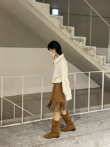 Lumiere string pintuck blouse 