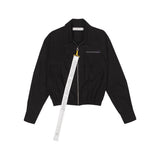 リムーバブルストラップクロップシャツ/[UNISEX] Removable Strap Cropped Shirt (BLACK)