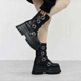 Buckle Platform Boots on Key