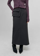 [MADE] Shail SET - Maxi Long Skirt Pocket Belt