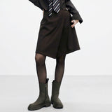 Crohn's woolen midi skirt