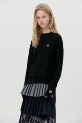 キルシー スモールチェリーロングスリーブＴシャツ／SMALL CHERRY LONG SLEEVE T-SHIRT [BLACK] (6656315687030)