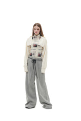 ヘリンボーンワイドパンツ/HERRINGBONE WIDE PANTS
