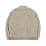 FLEECE BLOUSON BOMBER JACKET BEIGE
