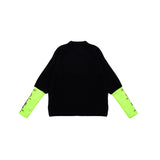 [UNISEX] Arm-Warmer Fleece Pullover (Black) (6655988465782)