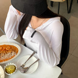 [Bellide made] Chalang snap ribbed T-shirt
