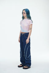 コンマデニムパンツ/Comma Denim Pants Blue