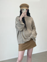W Round Knit Cardigan