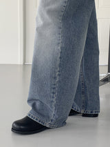 バズルウォッシングロングワイドデニムパンツ / bazle washing long wide denim pants