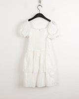 キュートストラップパフ半袖ミニワンピース / Cute Strap Puff Short Sleeve Mini Dress