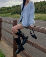 (UNISEX)アーサーアンゴラVネックカーディガン