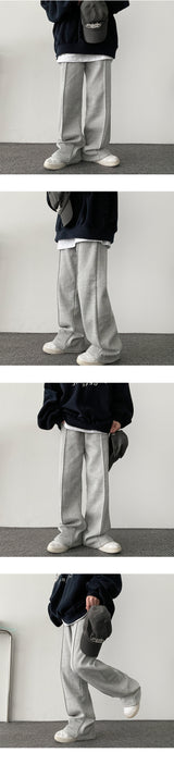 [Fleece] Cuss Slit Banded Waist Pants