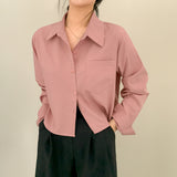 [6color] Basic pocket shirt & blouse
