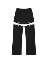 カットアウトスウェットパンツ / 0 9 cut out sweatpants - BLACK